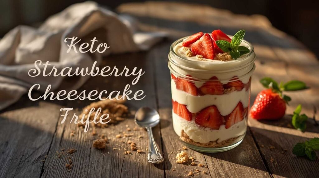 Keto Strawberry Cheesecake Trifle