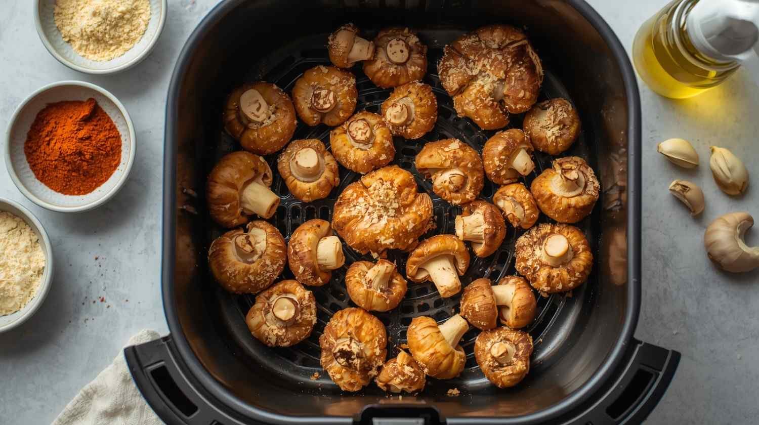 Air-Fried Baby Bella Mushrooms