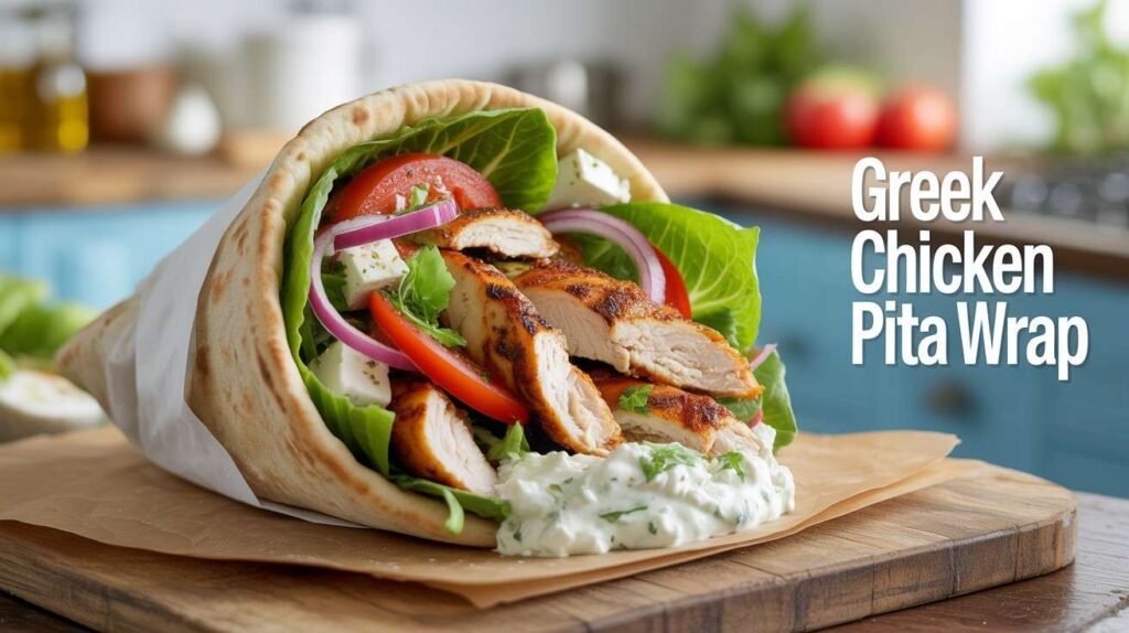 Greek Chicken Pita Wrap