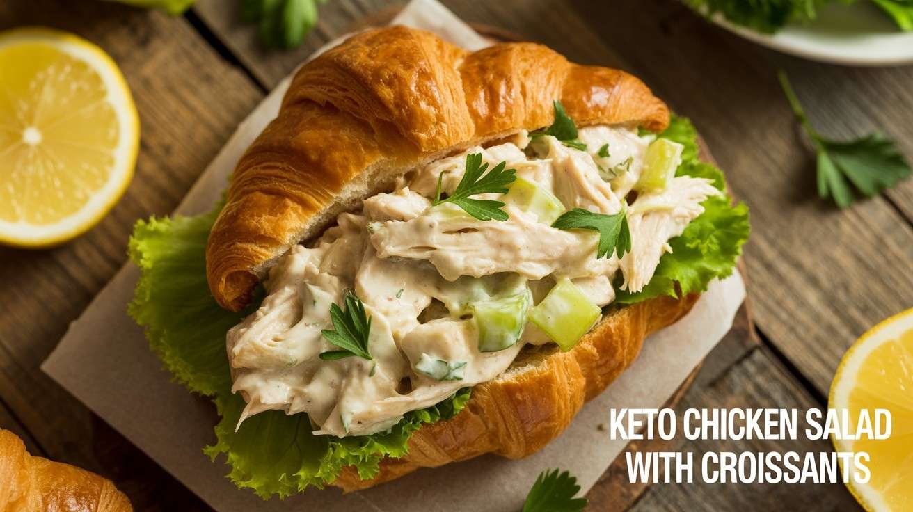 Keto Chicken Salad with Croissants
