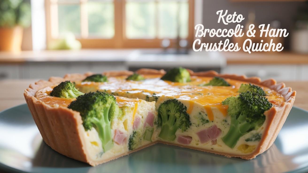 Broccoli & Ham Crust-less Quiche