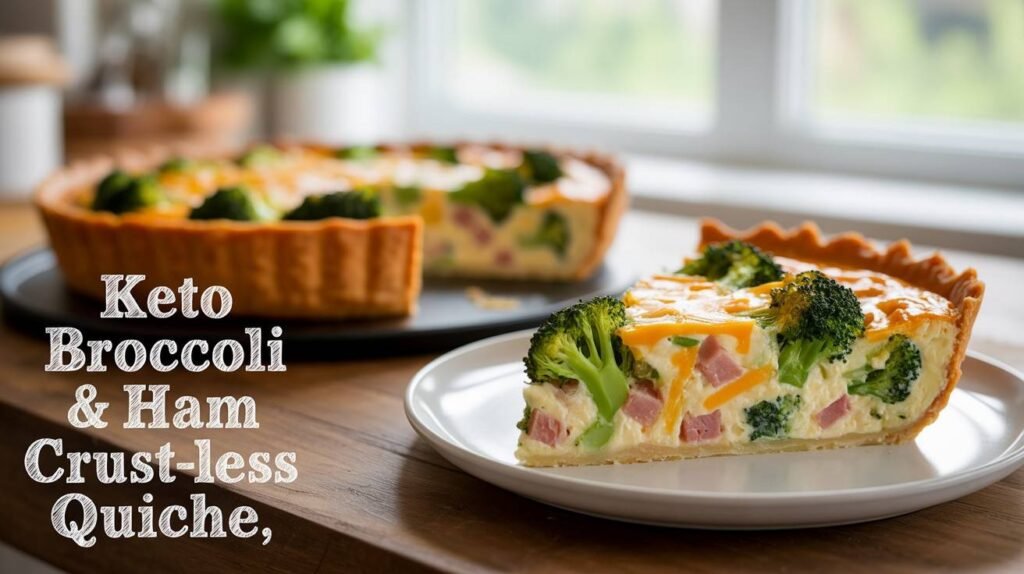 Broccoli & Ham Crust-less Quiche