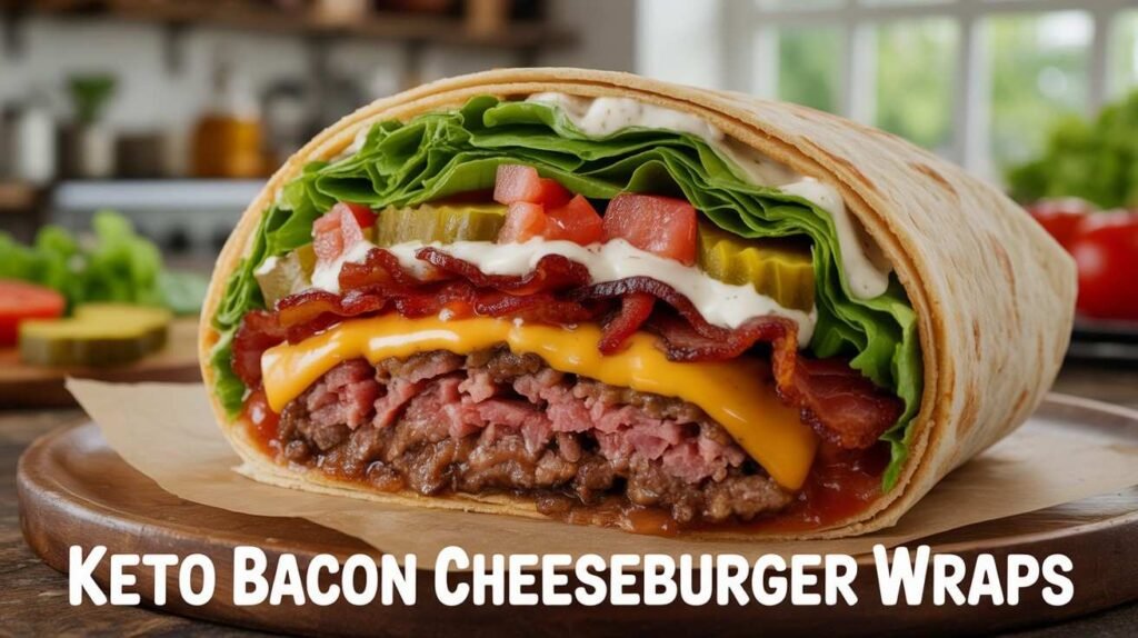 Keto Bacon Cheeseburger Wraps