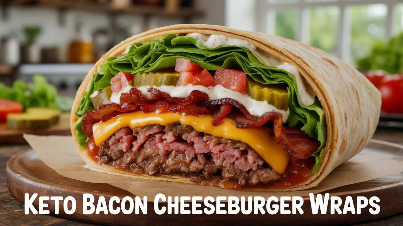 Keto Bacon Cheeseburger Wraps