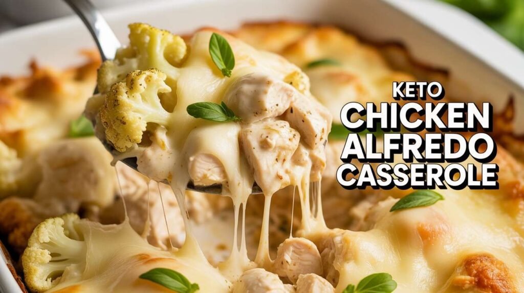 Keto Chicken Alfredo Casserole