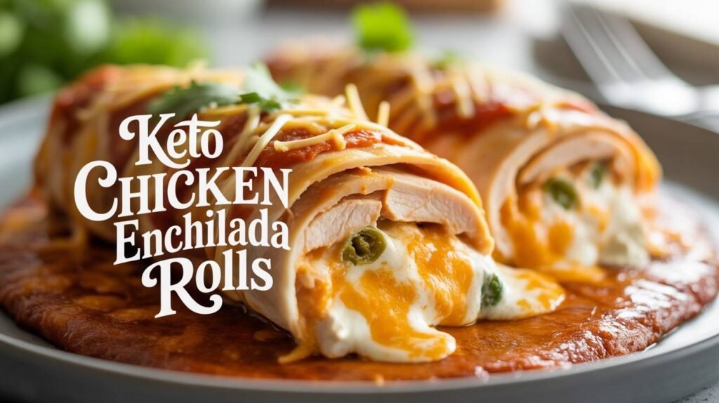 Keto Chicken Enchilada Rolls