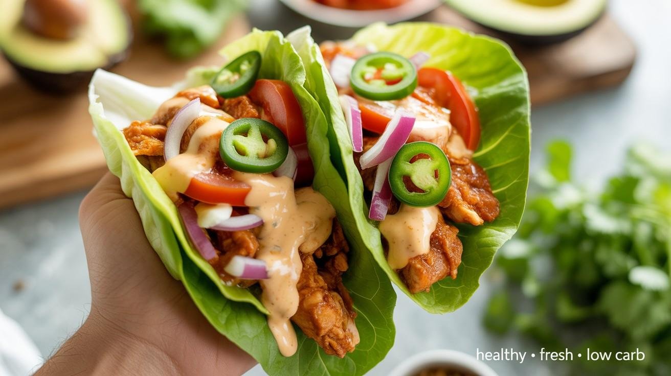 Keto Chicken Taco Lettuce Wraps