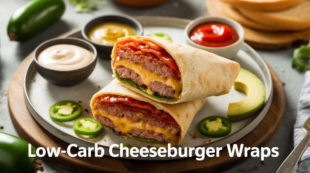 Keto Bacon Cheeseburger Wraps