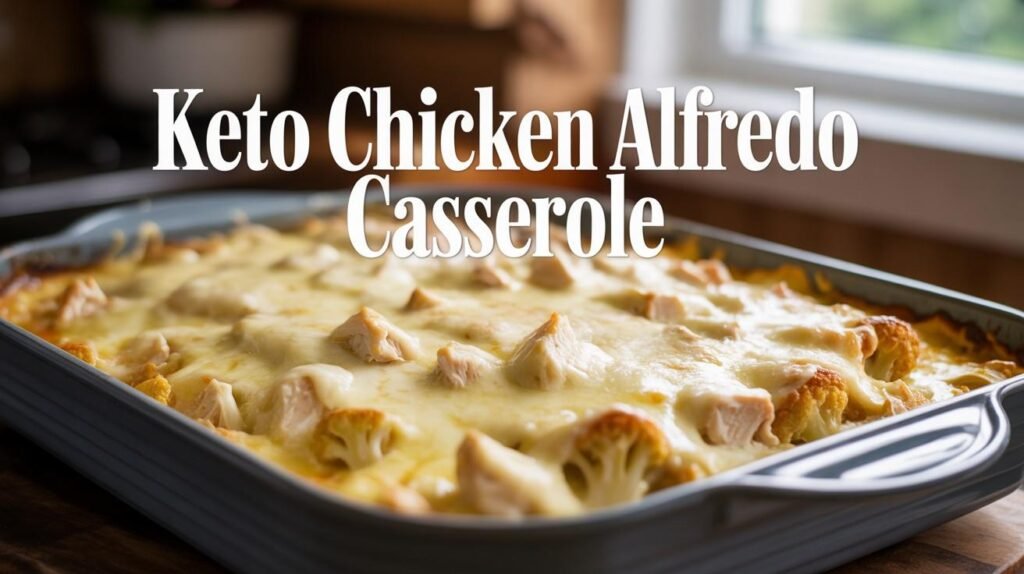 Keto Chicken Alfredo Casserole