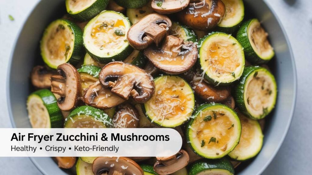Air Fryer Zucchini & Mushrooms