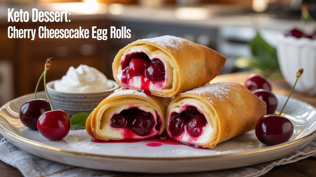 Cherry Cheesecake Egg Rolls