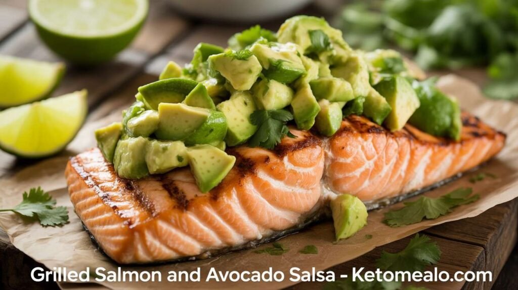 Grilled Salmon and Avocado Salsa