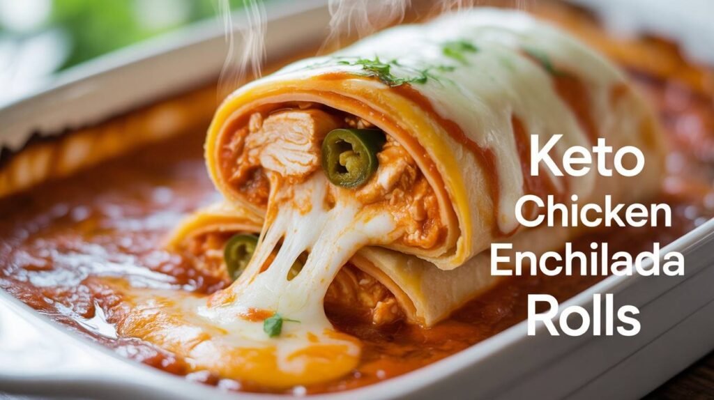 Keto Chicken Enchilada Rolls