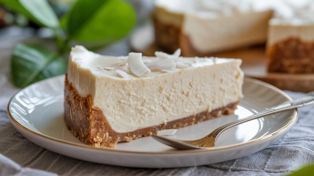 No-Bake Coconut Yogurt Cheesecake