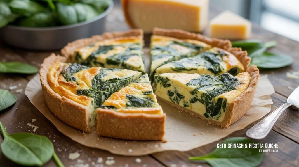 Keto Spinach and Ricotta Quiche