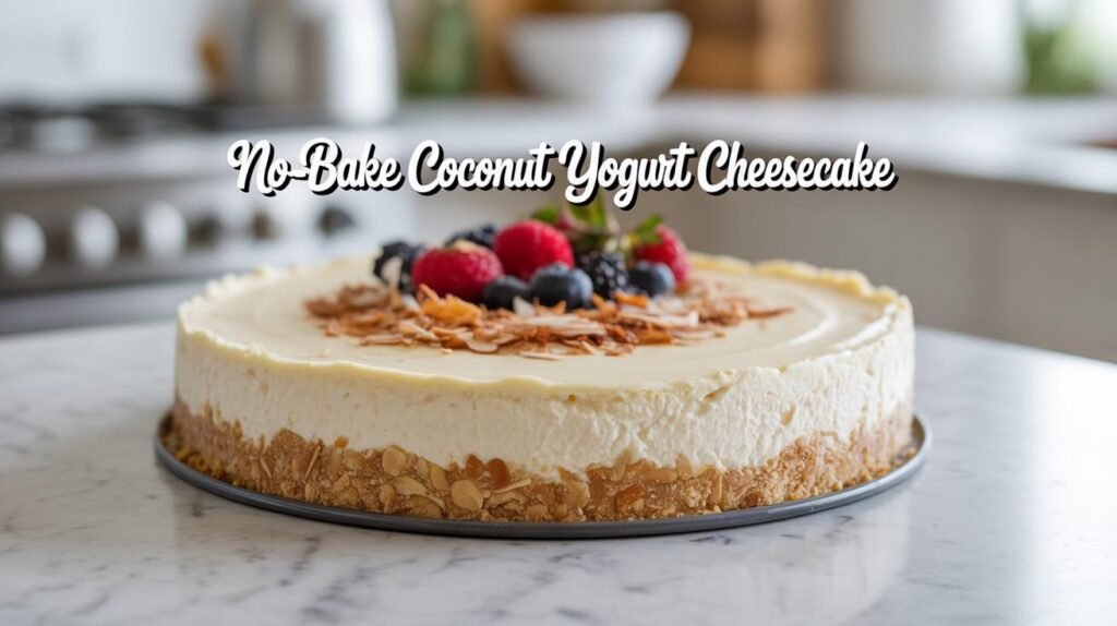 No-Bake Coconut Yogurt Cheesecake