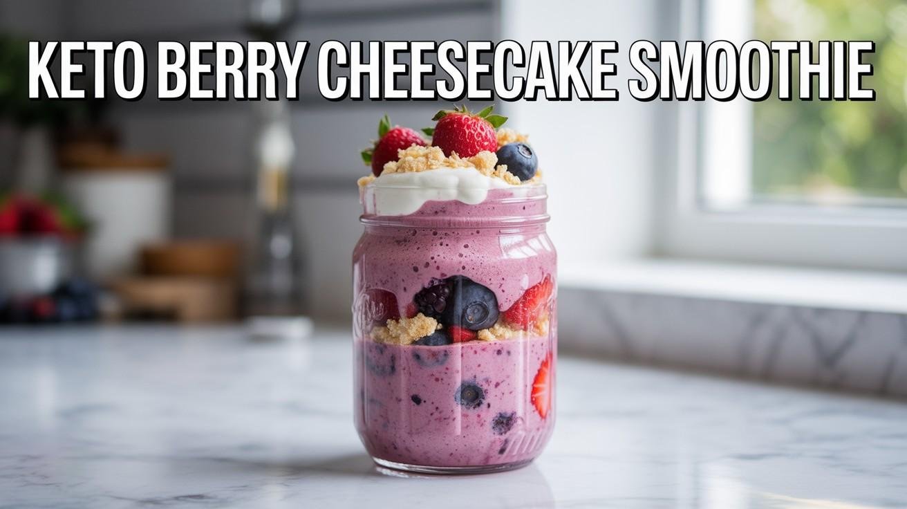 Keto Berry Cheesecake Smoothie