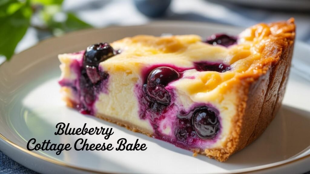 Blueberry Cottage Cheese Bake