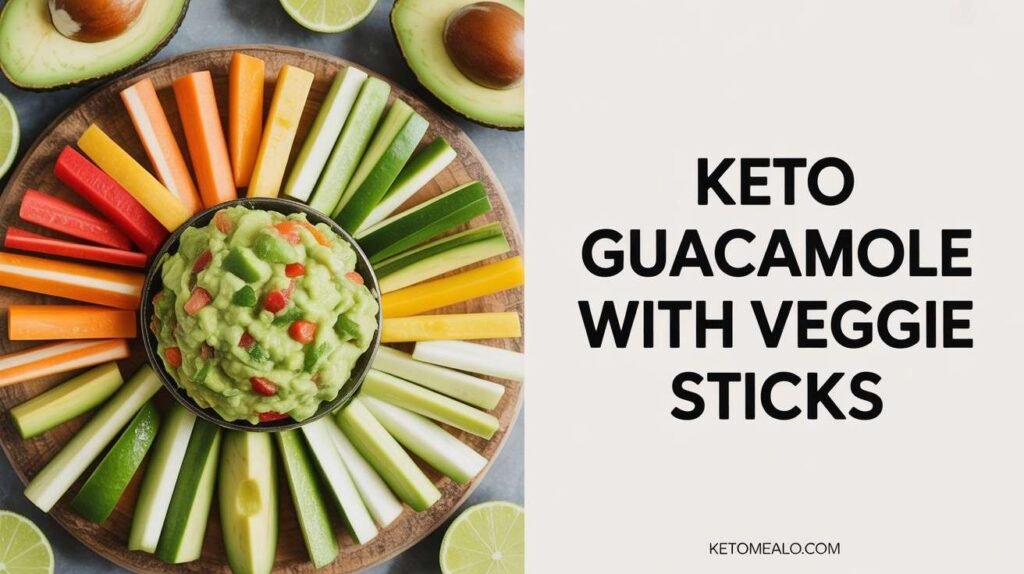 Keto Guacamole with Veggie Sticks