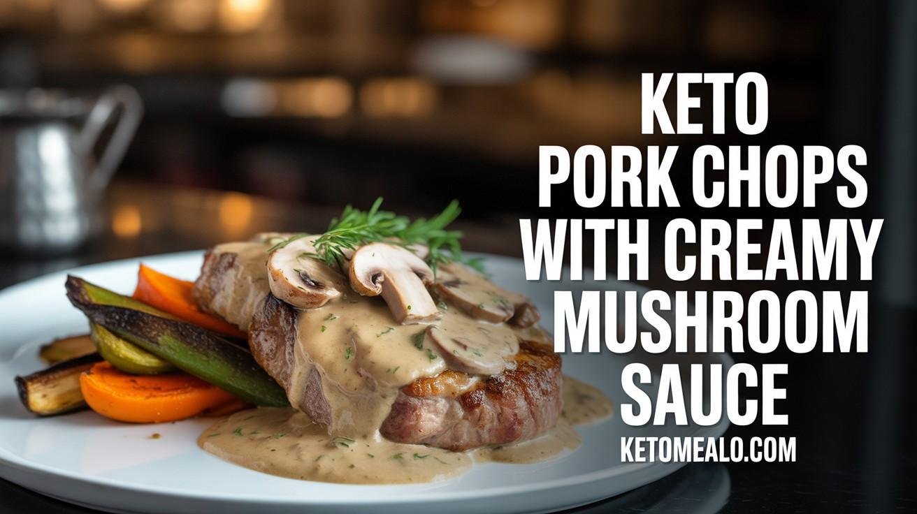 Keto Pork Chops with Creamy Mushroom Sauce