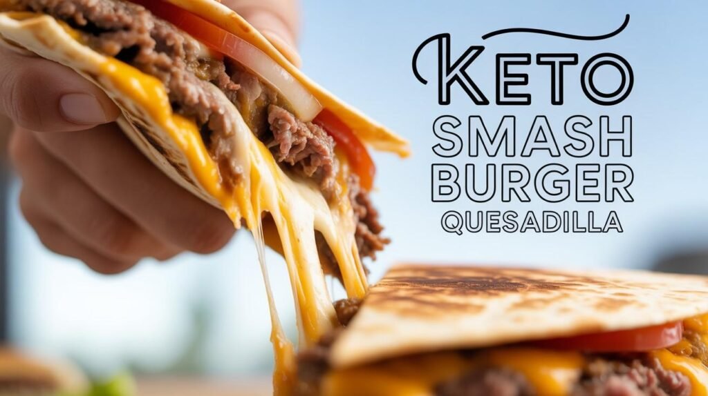 Keto Smash Burger Quesadilla