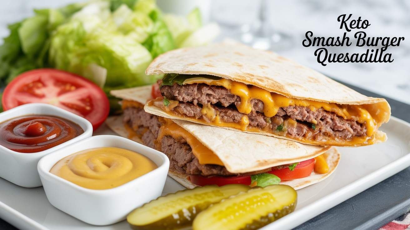 Keto Smash Burger Quesadilla