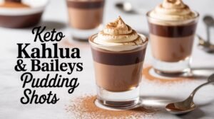 Keto Kahlua & Baileys Pudding Shots