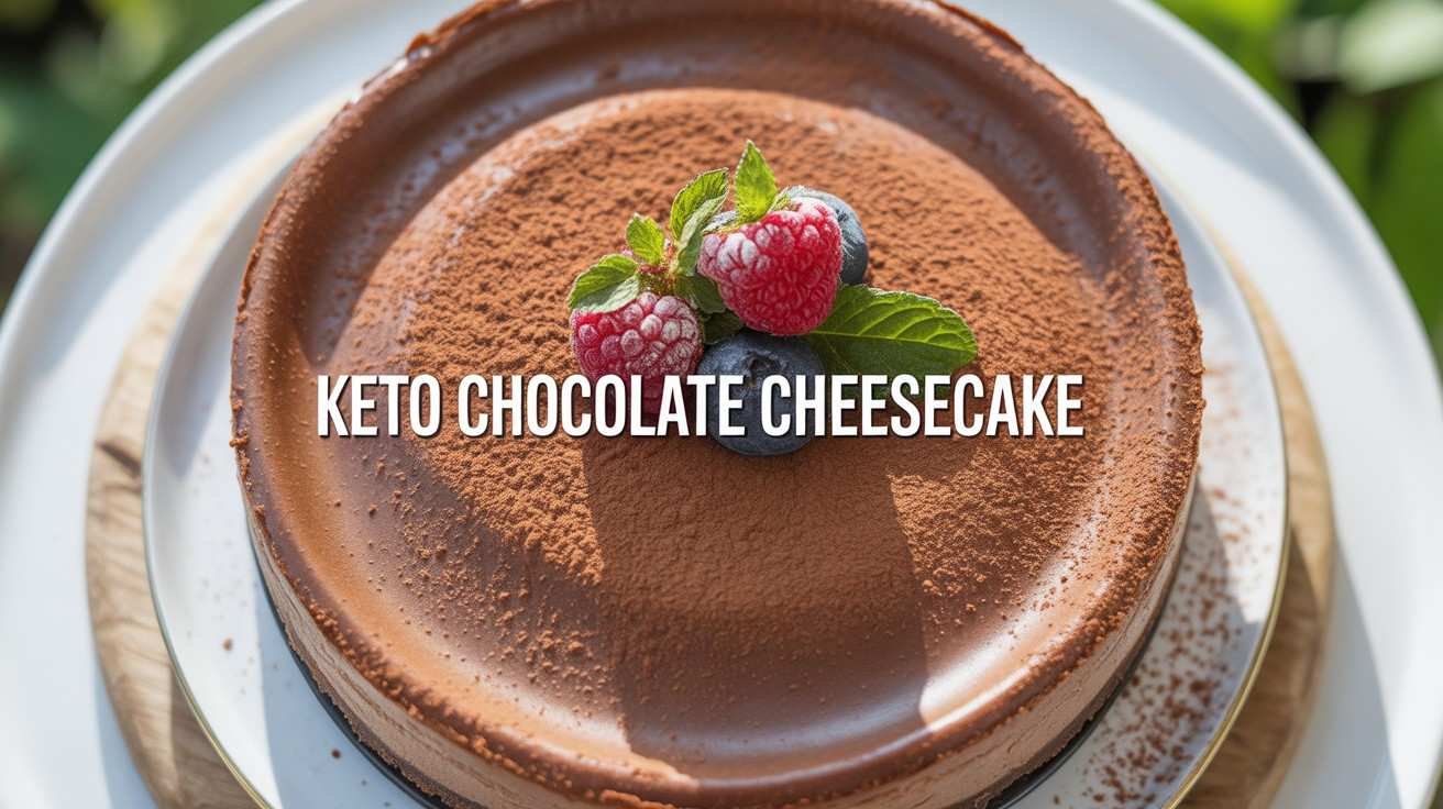 Keto Chocolate Cheesecake