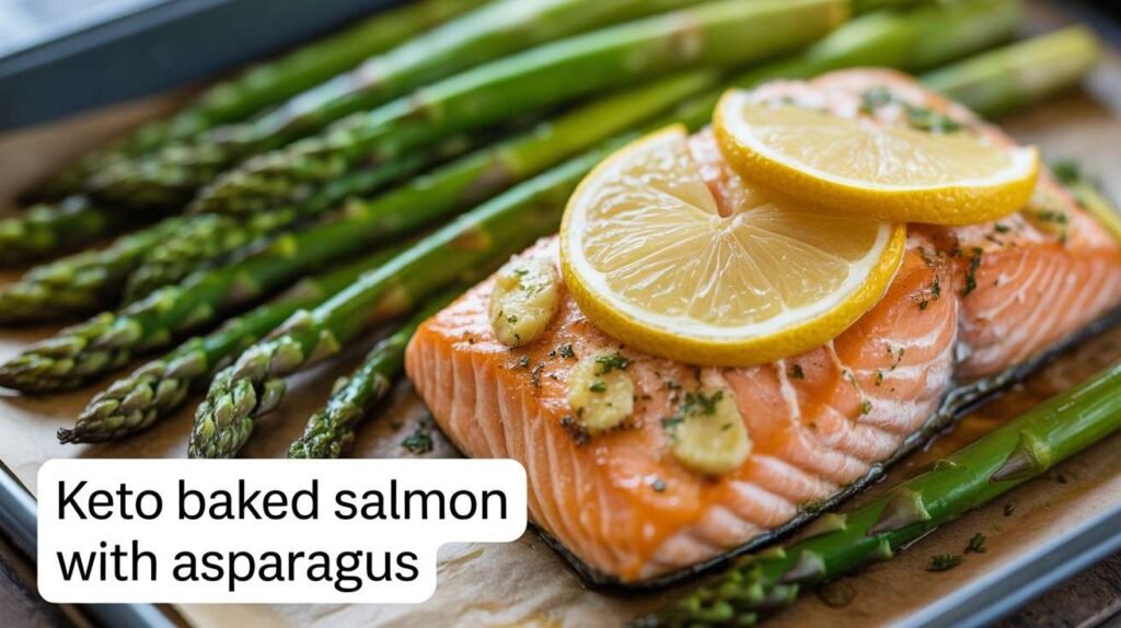 Keto Baked Salmon with Asparagus