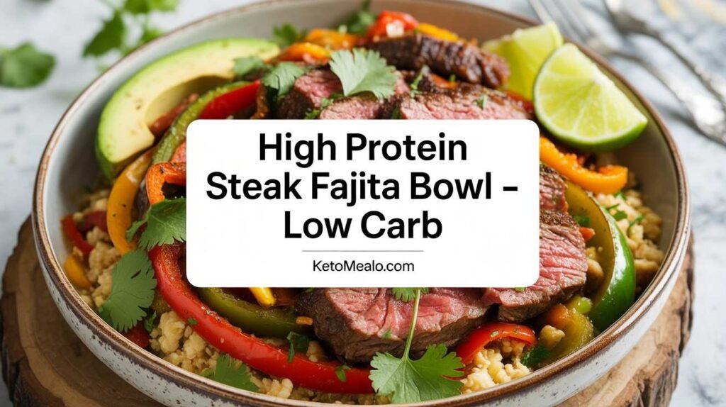 High Protein Steak Fajita Bowl - Low Carb