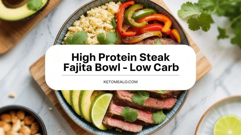 High Protein Steak Fajita Bowl - Low Carb