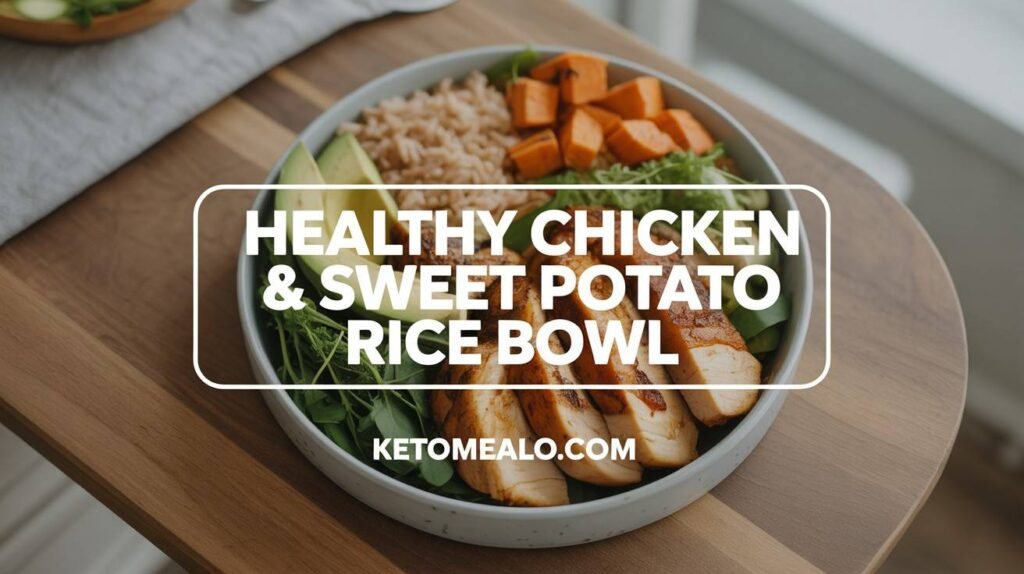 Healthy Chicken & Sweet Potato Rice Bowl