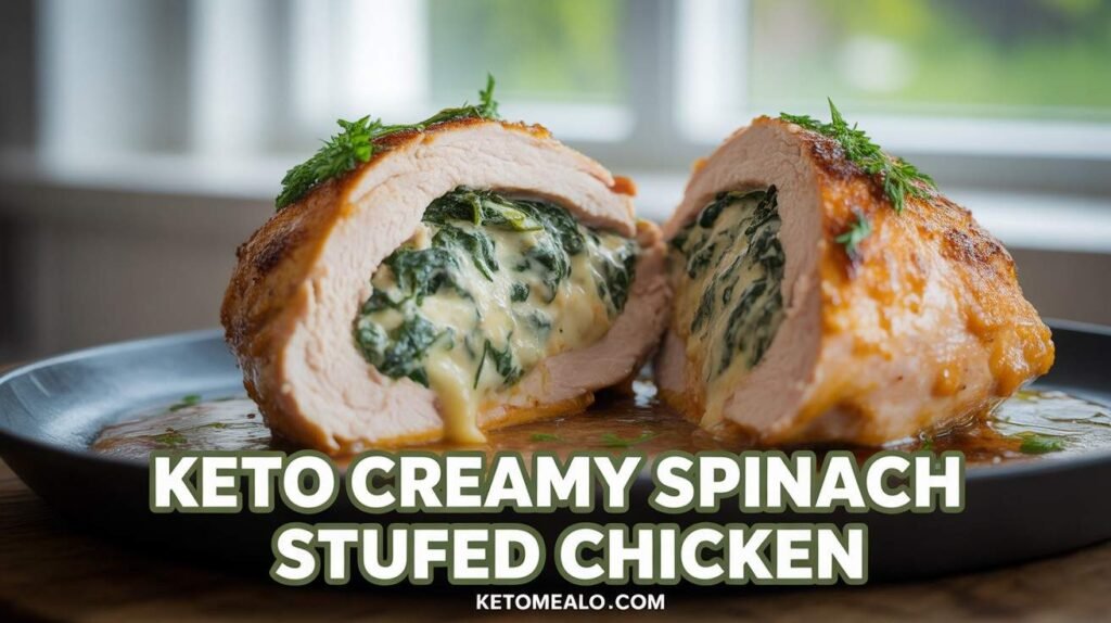 Keto Creamy Spinach Stuffed Chicken