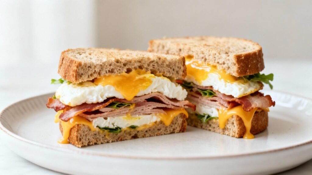 Egg White, Turkey Bacon & Cheese Sandwich