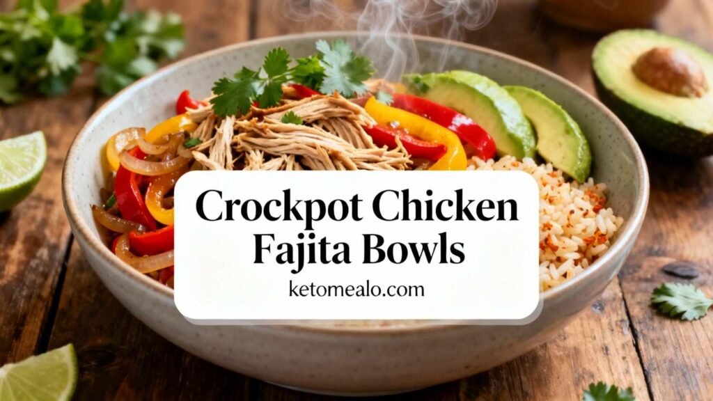 Crockpot Chicken Fajita Bowls