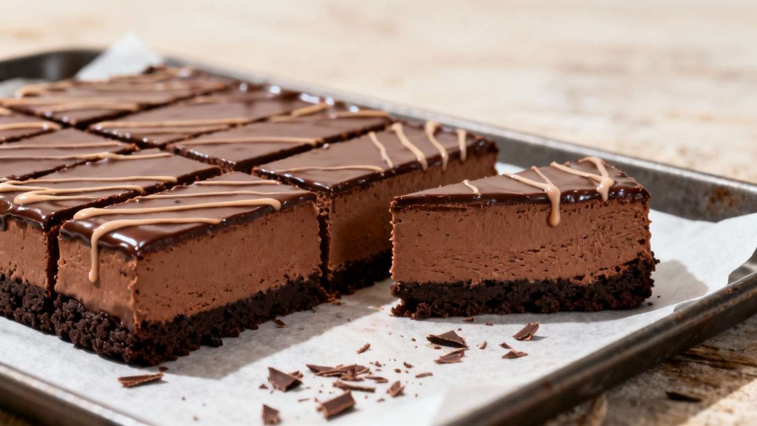 High Protein Chocolate Cheesecake Bars