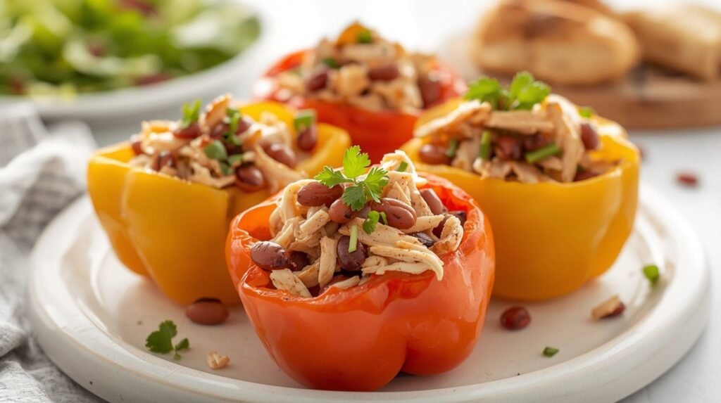Chicken & Black Bean Stuffed Peppers