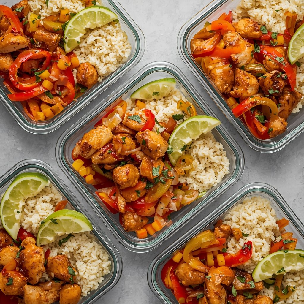 17. High Protein Chicken Fajita Meal Prep