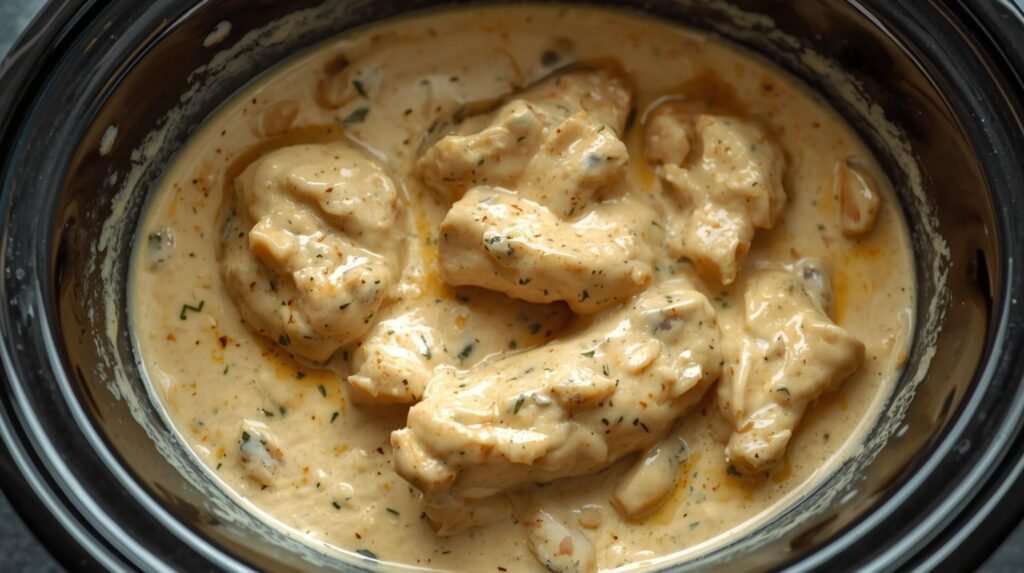 Crockpot Creamy Garlic Chicken
