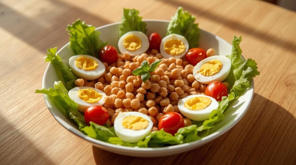Chickpea & Egg Fiber Salad