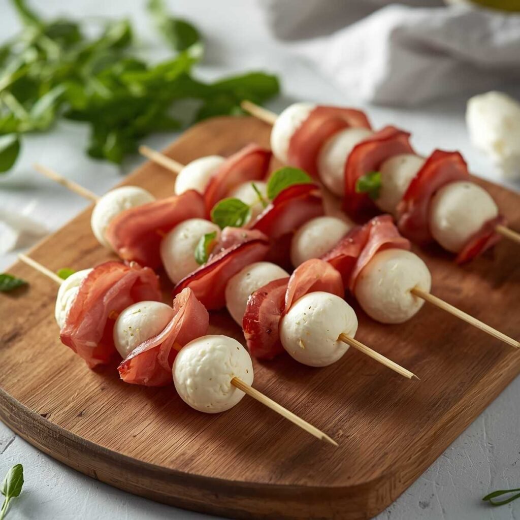 Mozzarella & Ham Skewers