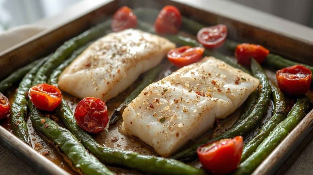 Lemon Pepper Tilapia Sheet Pan Dinner