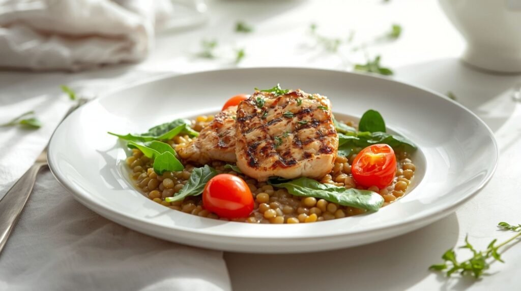 Grilled Chicken & Lentil Power Bowl