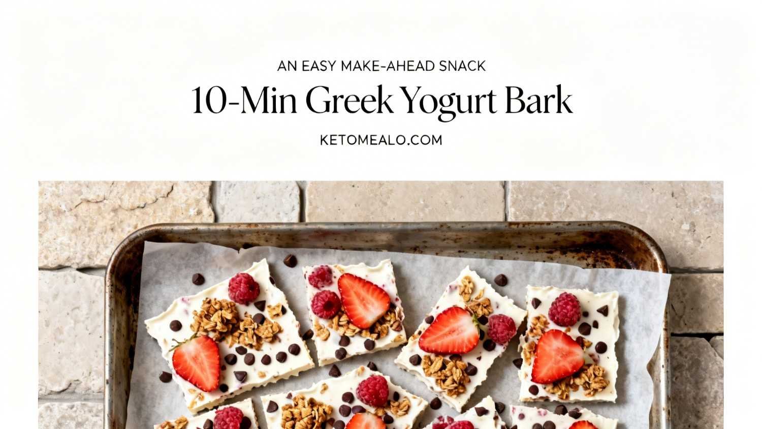 10-Minute Greek Yogurt Bar (High-Protein Frozen Treat)