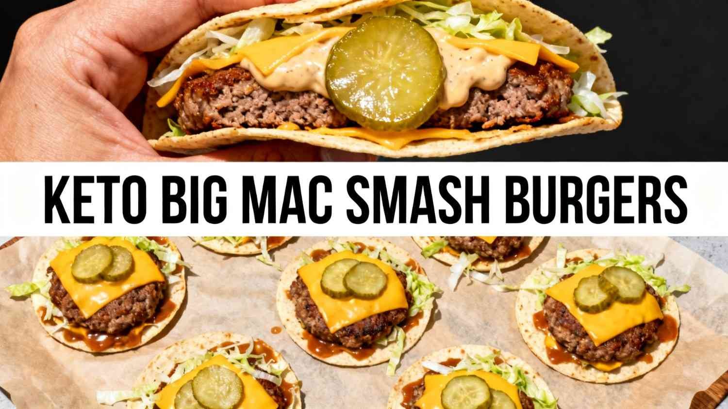 Keto Big Mac Smash Burgers (Bunless Taco-Style)