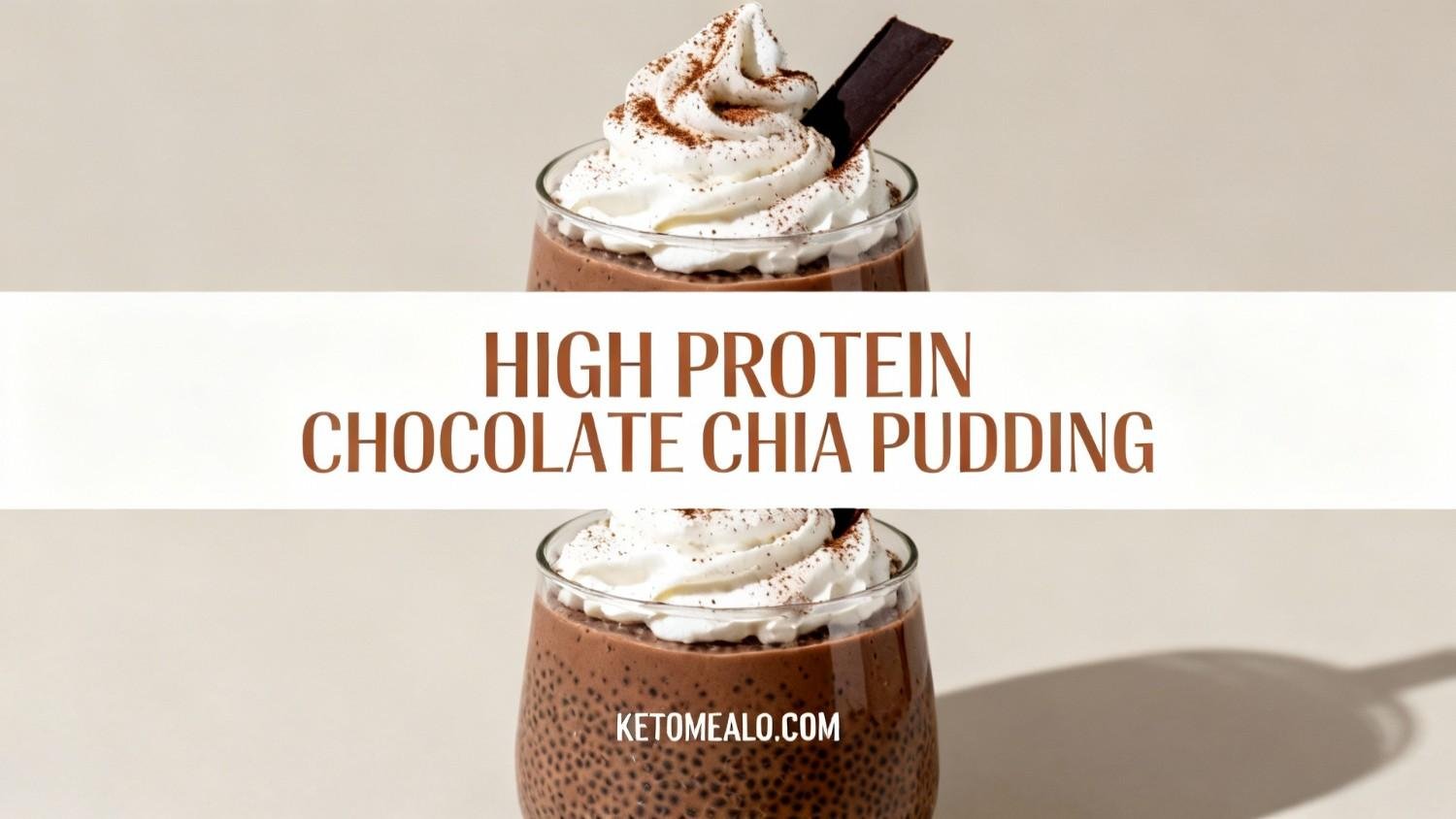 High Protein Chocolate Chia Pudding