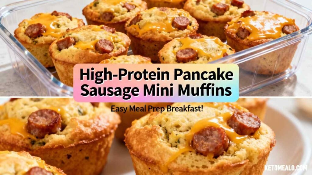 High-Protein Pancake Sausage Mini Muffins