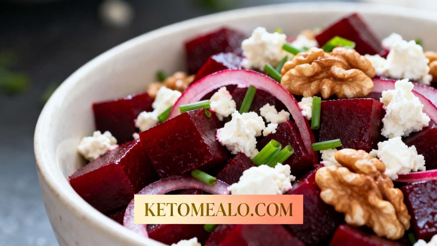 Keto-Friendly Beetroot Salad with Walnut and Feta