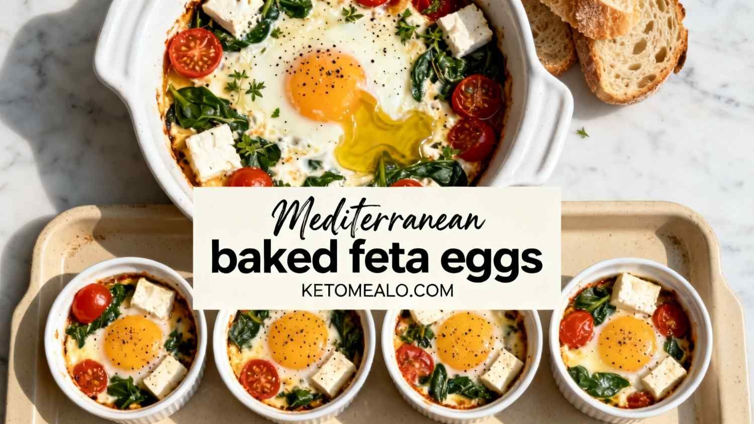 Mediterranean Baked Feta Eggs
