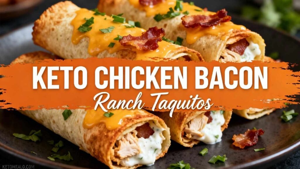 Keto Chicken Bacon Ranch Taquitos
